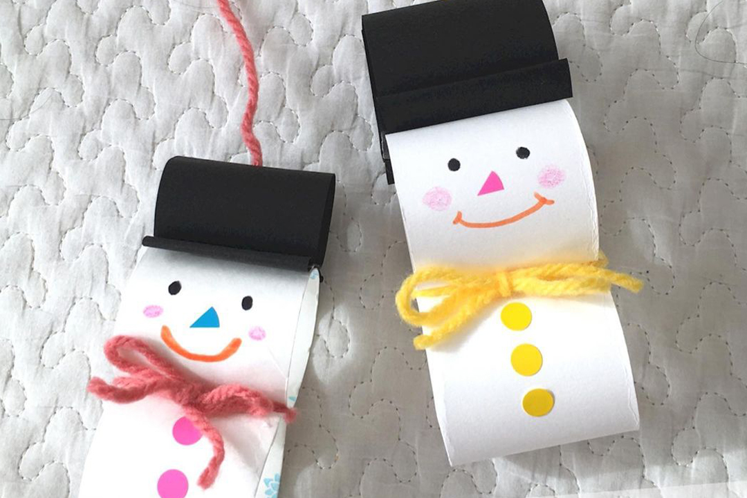 子どもと簡単工作 画用紙で作る スノーマン リトル ママ Webリトル ママ Web