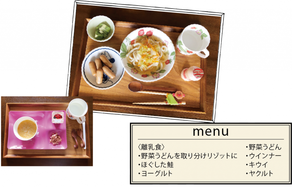 子どもの朝ごはん　麺派の朝ごはん