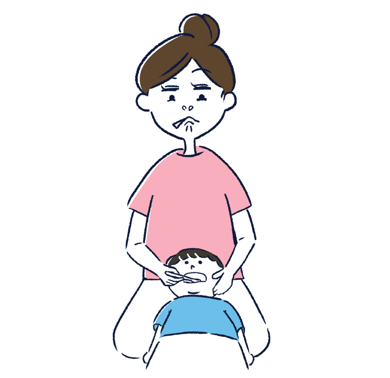 仕上げ磨き_変顔