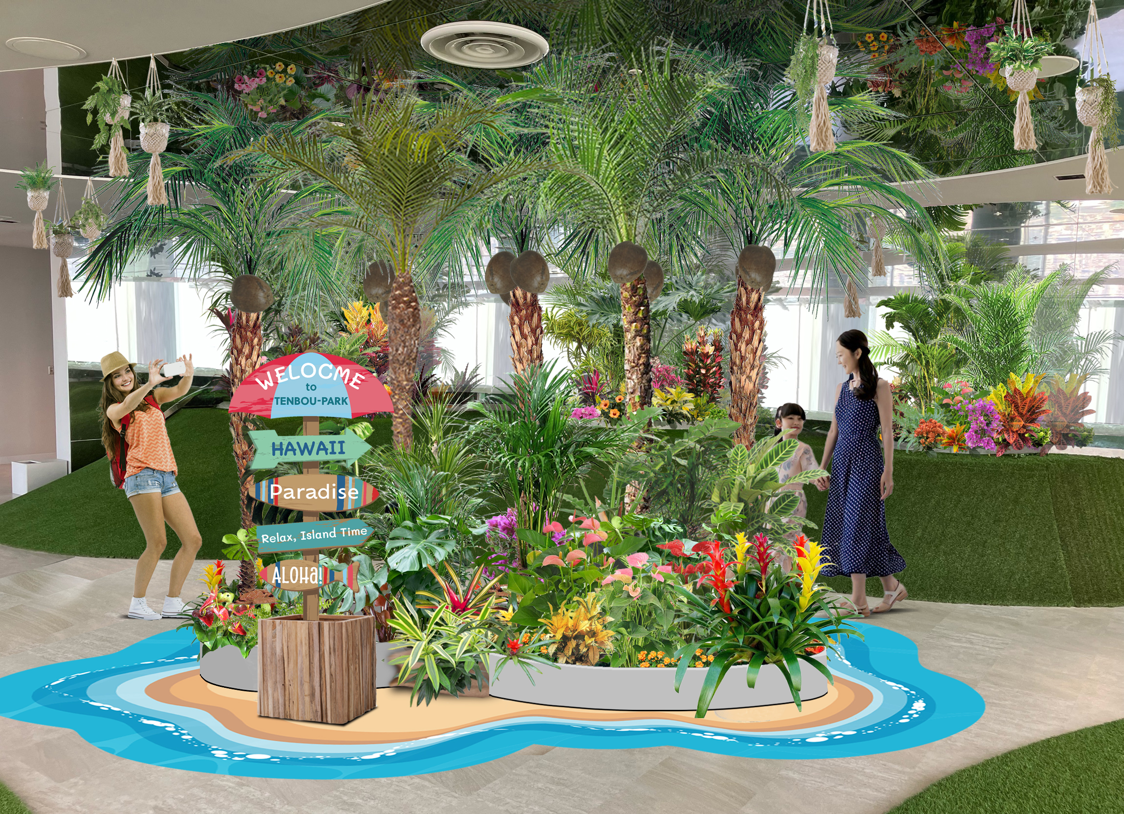 サンシャイン60展望台が60日間限定の開放感あふれる南国リゾートに